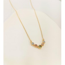 Ασημένιο Μενταγιόν 925 με Ημιπολύτιμους Λίθους (SN123)